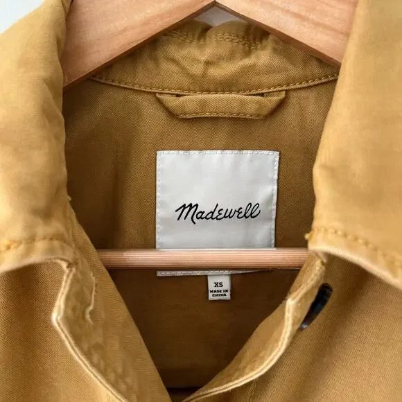 Madewell Northwood Sand Cropped Utility Tan Khaki Utility Jacket, Size XS - Picture 4 of 9